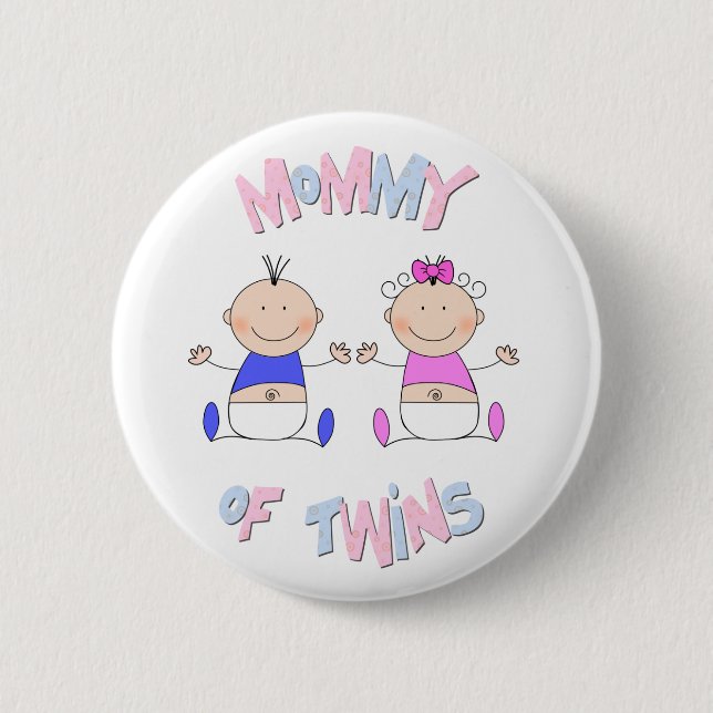 Mommy of Twins 2 Inch Round Button (Front)