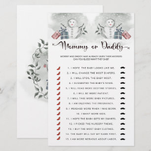 Mommy or daddy baby shower baby game