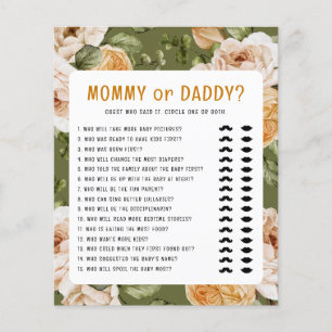 Mommy or Daddy Fall Baby Shower Games