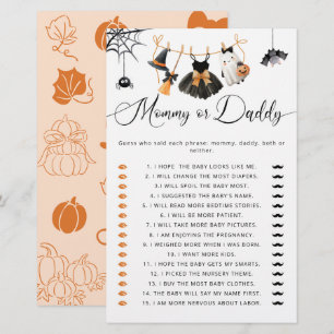Mommy or Daddy Little Boo Clothesline Baby Shower