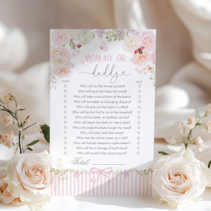 Mommy or Daddy Love Bug Baby Shower Game