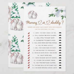 Mommy or daddy winter baby shower game