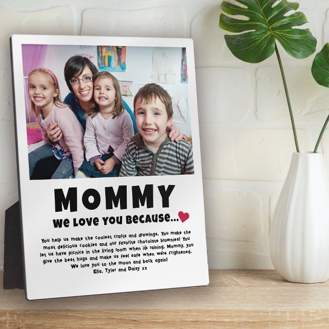 Mommy Personalized Photo Gift from Kids Plaque (Creator Uploaded)