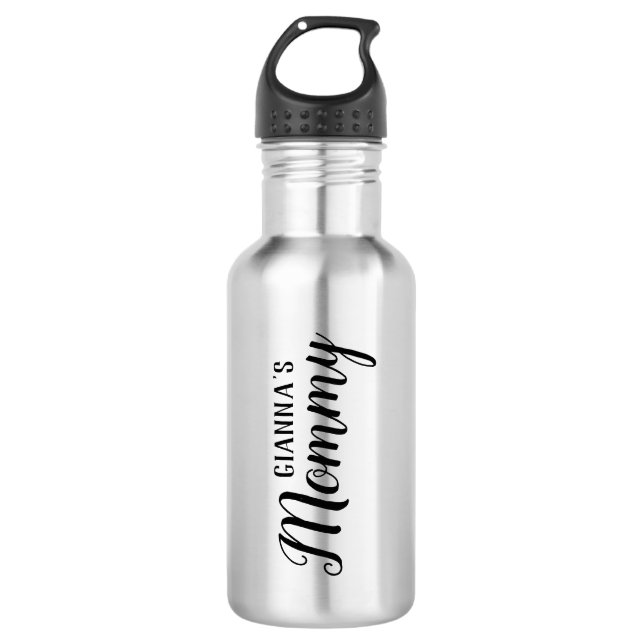Mommy Personalized Stainless Steel Water Bottle (Front)