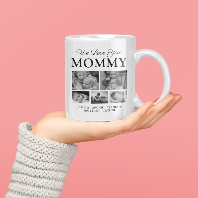 Mommy Photo Collage Café Mug (Créateur téléchargé)