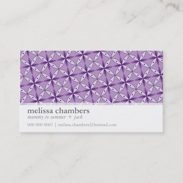MOMMY PLAYDATE CONTACT cute modern Calling Card (Front)