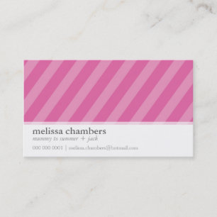 MOMMY PLAYDATE CONTACT simple stripe Calling Card