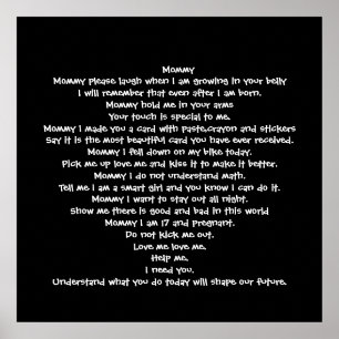 Mommy poem poster