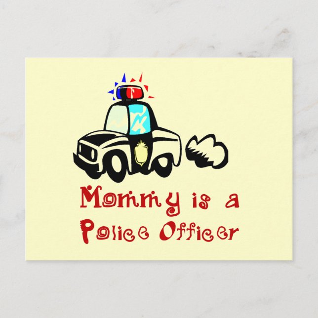 Mommy Police Officer T-shirts and Gifts Postcard (Front)