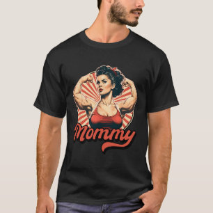 Mommy Retro Weightlifting And Bodybuilding Gym Mom T-Shirt