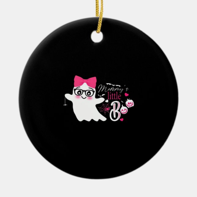 Mommy’s Little Boo Halloween  Ceramic Ornament (Front)