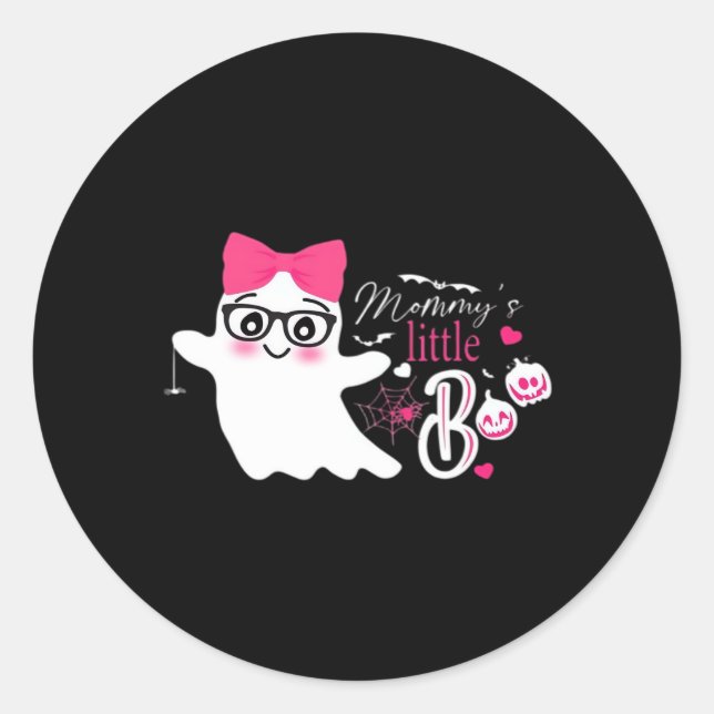 Mommy’s Little Boo Halloween  Classic Round Sticker (Front)