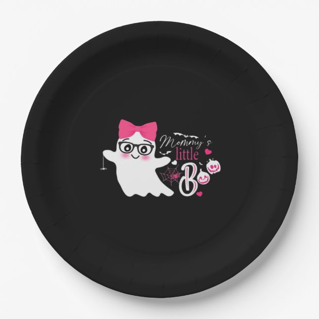 Mommy’s Little Boo Halloween  Paper Plate (Front)