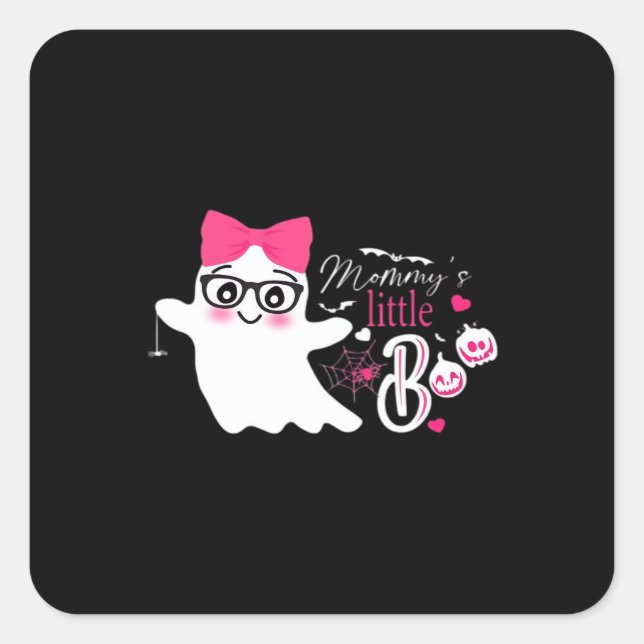 Mommy’s Little Boo Halloween  Square Sticker (Front)