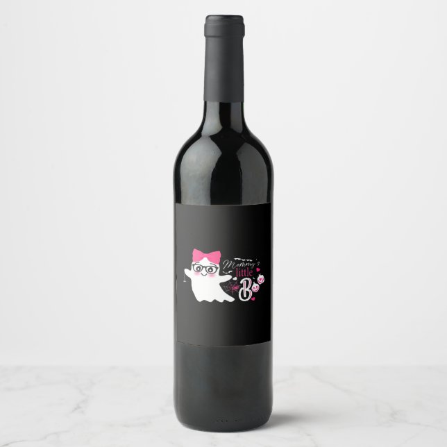 Mommy’s Little Boo Halloween  Wine Label (Front)