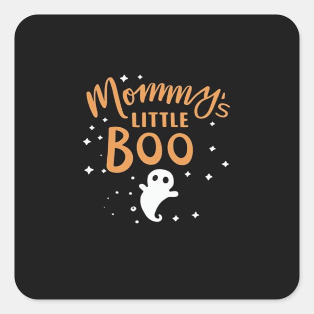 Mommy’s Little Boo - Happy Halloween Square Sticker (Front)