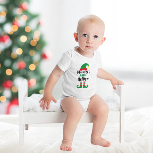 Mommy’s Little Helper Christmas Elf  Baby Bodysuit