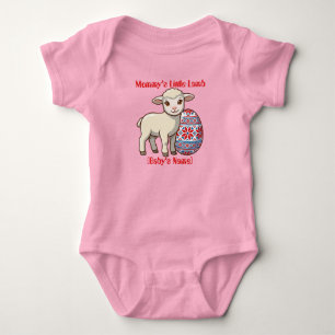 Mommy’s Little Lamb Baby Bodysuit Personalized