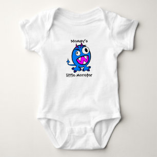 Mommy’s Little Monster- Blue Version Baby Bodysuit