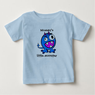 Mommy’s Little Monster- Blue Version Baby T-Shirt