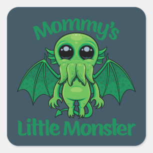 Mommy’s Little Monster Cthulhu Cuddles Square Sticker