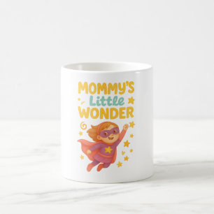 Mommy’s Little Wonder – Cute Superhero Girl Design Coffee Mug