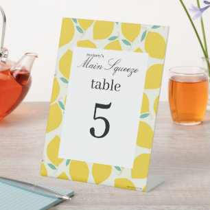 Mommy’s Main Squeeze Lemon Citrus Baby Shower Pedestal Sign