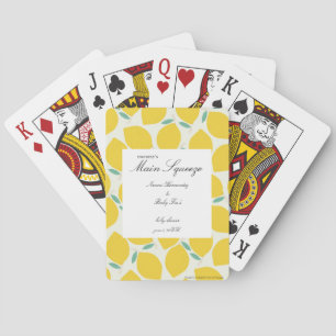 Mommy’s Main Squeeze Lemon Citrus Baby Shower Playing Cards