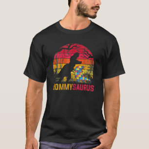 Mommy Saurus Rex Autism Awareness Funny Dinosaur T-Shirt
