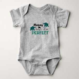 Mommy Says I'm Perfect With Animals Bodysuit