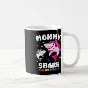 Mommy Shark Autism Awareness Gift -by  Coffee Mug