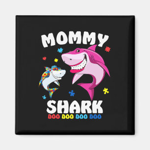 Mommy Shark Autism Awareness Gift -by Magnet