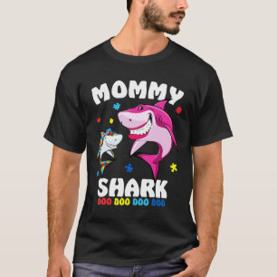 Mommy Shark Autism Awareness Gift -by T-Shirt