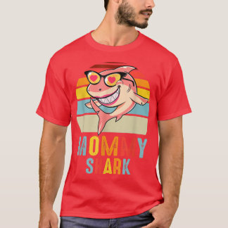 Mommy Shark Pyjamas Retro Line For Mother's Day T-Shirt