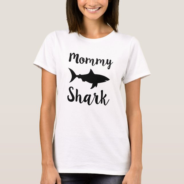 Mommy Shark shirt womens Funny family t-shirt (Front)