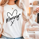 Mommy Simple Modern Script Typography Heart<br><div class="desc">Mommy Simple Modern Script Typography Heart Women's Fashion T-Shirt Top features the text "Mommy" in a fun modern script typography accented cute hearts. Perfect as a gift for mom for birthday,  Christmas,  Mother's Day and more. Designed by Evco Studio www.zazzle.com/store/evcostudio</div>