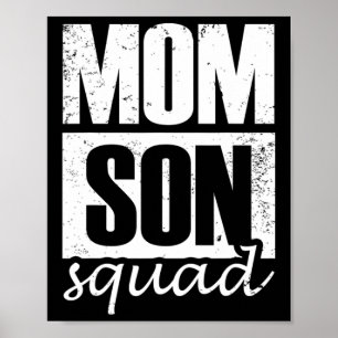 Mommy Son Squad Mom Sons Matching Mother's Day Mot Poster