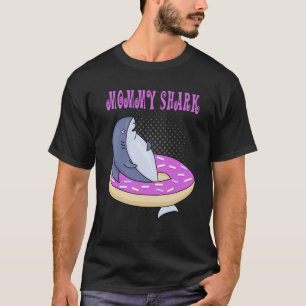 Mommy Swimming Shark Doughnut Cute Merch T-Shirt