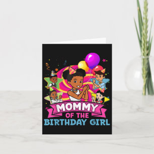 Mommy The Birthday Girl Party Pink Doll Family Dec Card