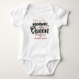  Mommy The Queen Personalized Name Cute Baby Bodysuit