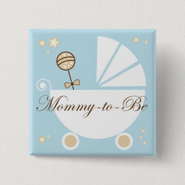 Mommy To Be 2 Inch Square Button (Front)