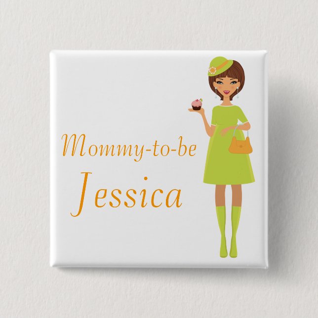 Mommy-to-be Baby Shower Button (Front)