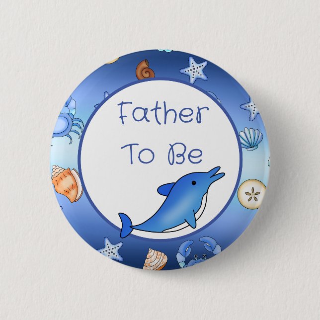 Mommy To Be | Baby Shower in Beach Theme 2 Inch Round Button (Front)