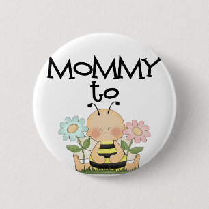 MOMMY TO BE/Bee 2 Inch Round Button