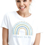 Mommy to Be  Blue Boho Rainbow T-Shirt<br><div class="desc">Mommy to Be Boho Rainbow T-Shirt</div>