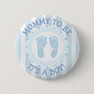 "Mommy To Be" BlueBaby Shower Button