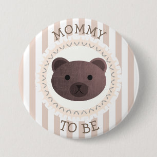 Mommy To Be Button Bear Woodlands Theme