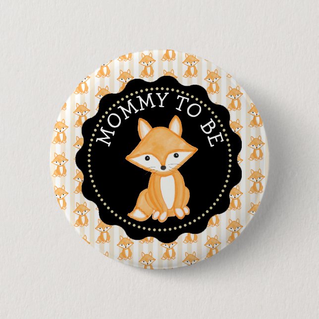 Mommy To Be Button Woodlands Theme (Front)