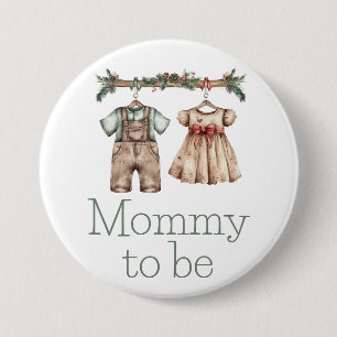Mommy to be Christmas baby pin
