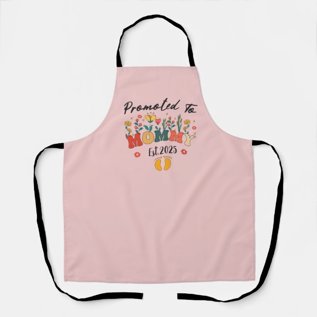 Mommy-to-Be est. 2025: New Mother’s Keepsake Apron (Front)